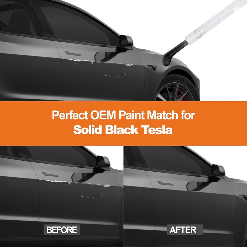 Gen2Magic Solid Black Touch Up Paint Pen Kit for Telsa Y 3 S X [Clear Coat Included], PBSB Color Match for Scratches, Rock Chips, Bumper Dings, Easy Scratch Repair & Rust Remover for Tesla Owners - Image 3